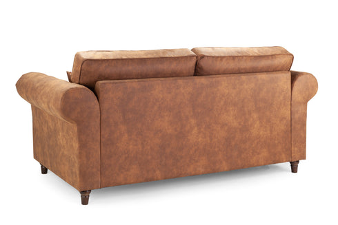 Elena Sofa Tan 3 Seater Back View
